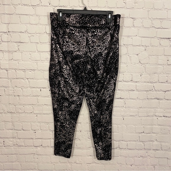 Torrid Womens Premium Leggings 1 Metallic Splatter Back High Waist Ankle Length - Picture 2 of 4